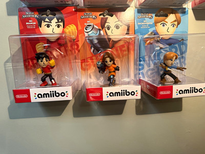 Nintendo amiibo Mii Brawler Gunner Swordfighter Set of 3 NEW SEALED Smash Bros