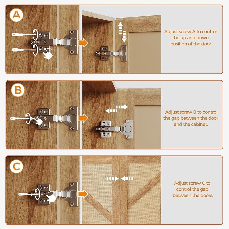 Multi-Purpose Buffet Cabinet Adjustable Shelves Storage Sideboard Kitchen Office