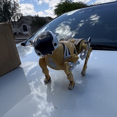 Sony AIBO Robot Dog Toy Animal Yellow Black White with Remote Control