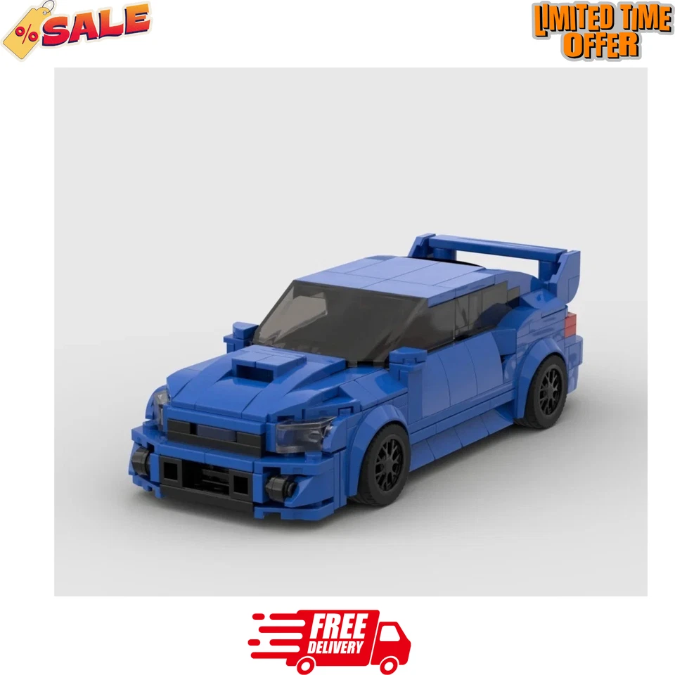 MOC Subaru WRX STI 303Pcs Racing Sports Car Vehicle Racer Building Blocks Brick
