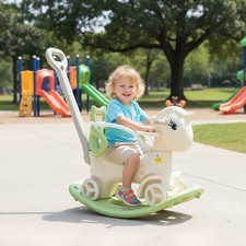 5in1 Schaukelpferd Kleinkinder 1–6 Jahre Schaukelspielzeug Rückenlehne Balance