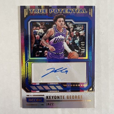 2023-24 Panini Recon Keyonte George Auto /49 RC Rookie Blue True Potential