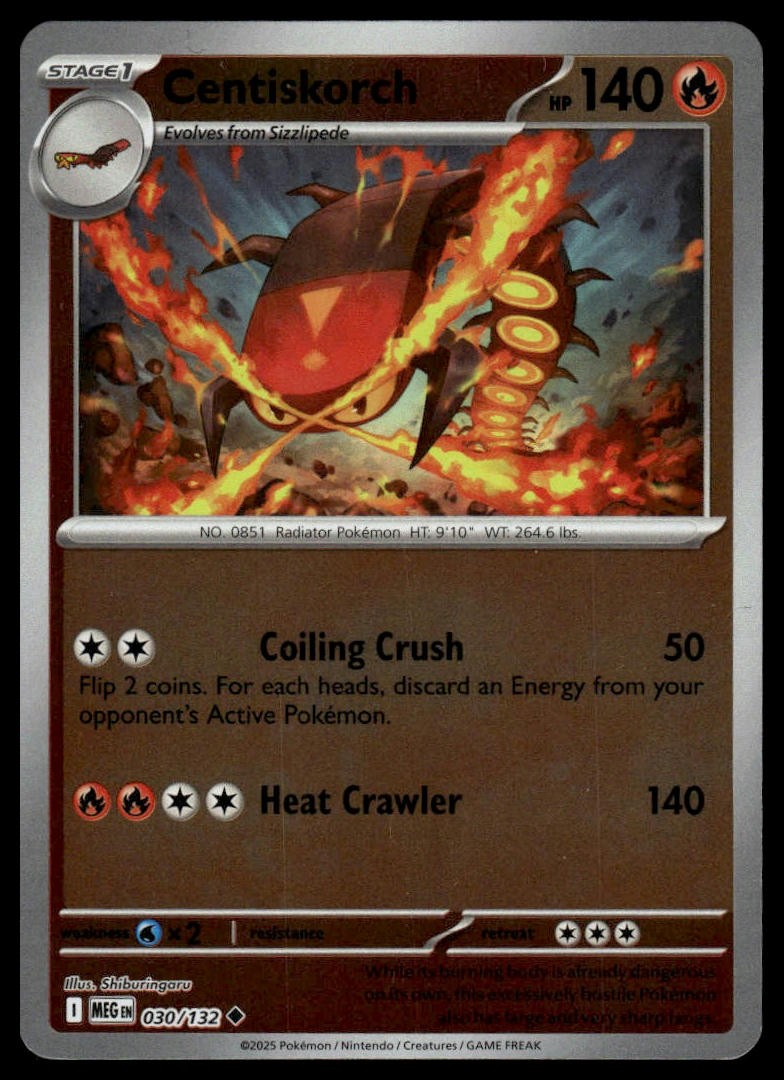Centiskorch ME01: Mega Evolution #030/132 Reverse Holo NM