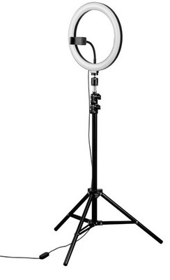 10'' Ring Light with Tripod Stand, Dimmable LED for Live Stream, Photography