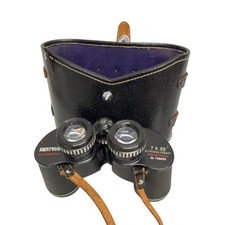 Vintage Brentwood 7x35 Wide Angle Binoculars 11 Coated Optics W Case Japan