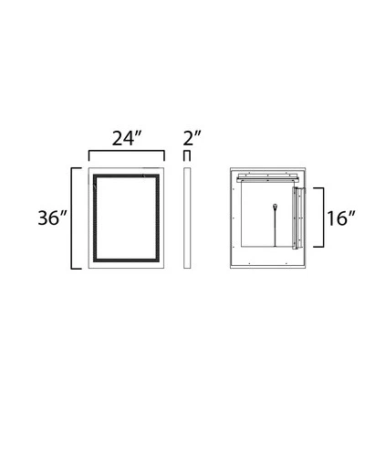 ET2 E42052 Sawyer 24"W x 36"H Rectangular Flat Framed Accent - Wood - Picture 2 of 8