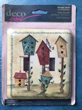 Double Toggle Light Switch Plate Bird House Metal American Tack & Hardware 1999