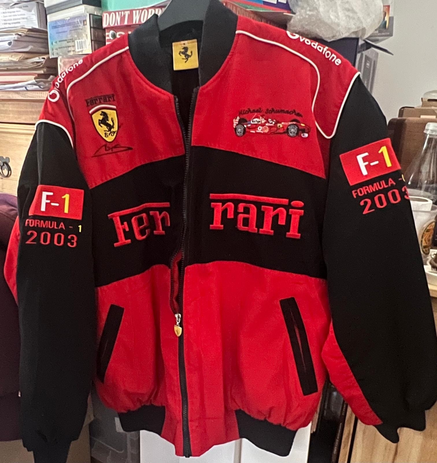 vintage rare ferrari michael schumacher formula 1 2003 Marlboro bomber jacket