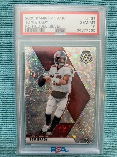 2020 Tom Brady Mosaic No Huddle Silver (#135) PSA 10 Pop 34