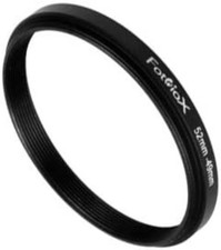 Metal Step Down Ring Adapter 52mm to 49mm - Sleek Anodized Black Finish