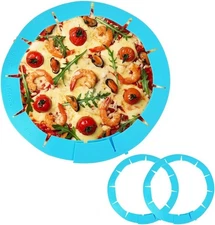 1 or 2 Pcs Adjustable Pie Crust Shield Silicone Protector Ring Bake Cover