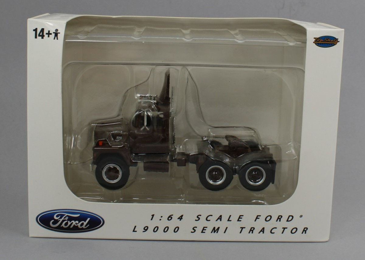 TOP SHELF REPLICAS 1:64 *BROWN* Ford L9000 Day Cab Semi Truck *NIB