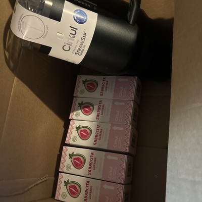5 Cirkul Sip Cartridges Guayaba Guava Sabrocita Zero Sugar Dye Free+ 40oz Mug