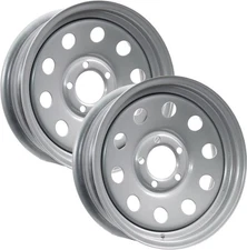 eCustomrim 2-Pack Trailer Rim Wheel 15X5 15" 5 Lug On 4.5" Center Silver Modular