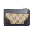 Authentique porte monnaie Gucci couleur beige noir supreme sherry line cuir