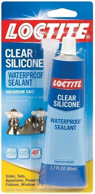 Loctite Clear Silicone Waterproof Sealant 2.7-Ounce Tube (908570)