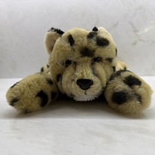 14" FAO Schwarz Cheetah Leopard Cub Plush Stuffed Animal Soft Excellent EUC