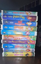 Disney Black Diamond VHS Lot Vintage Classics Untested Some Case Damage
