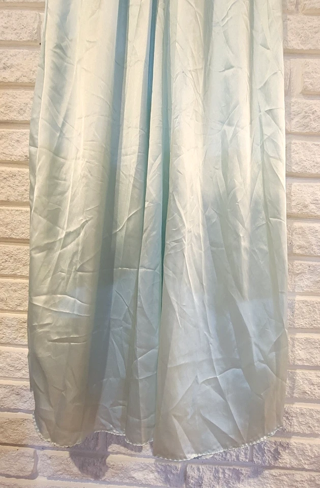 Camisón verde brillante Lord & Taylor para mujer talla S encaje y acento floral vintage Foto 4 de 4