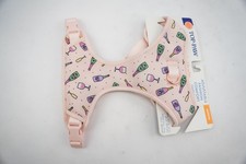 Top Paw Adjustable Fashion Comfort Dog Harness, Pink Wine Bottles, Size Medium