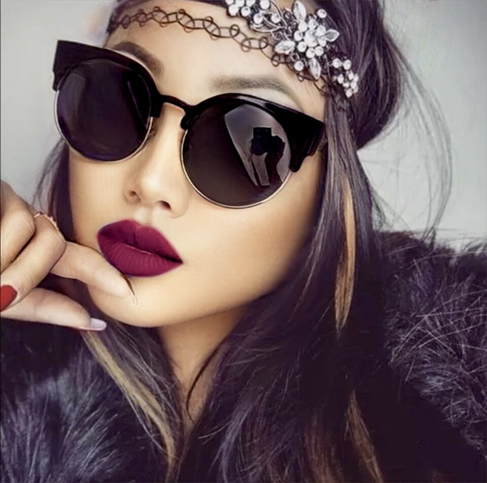 Boho retro cat eye sunglasses Retro Chic Boho-Inspired Oversize Butterfly Sunglasses D312  main image 3