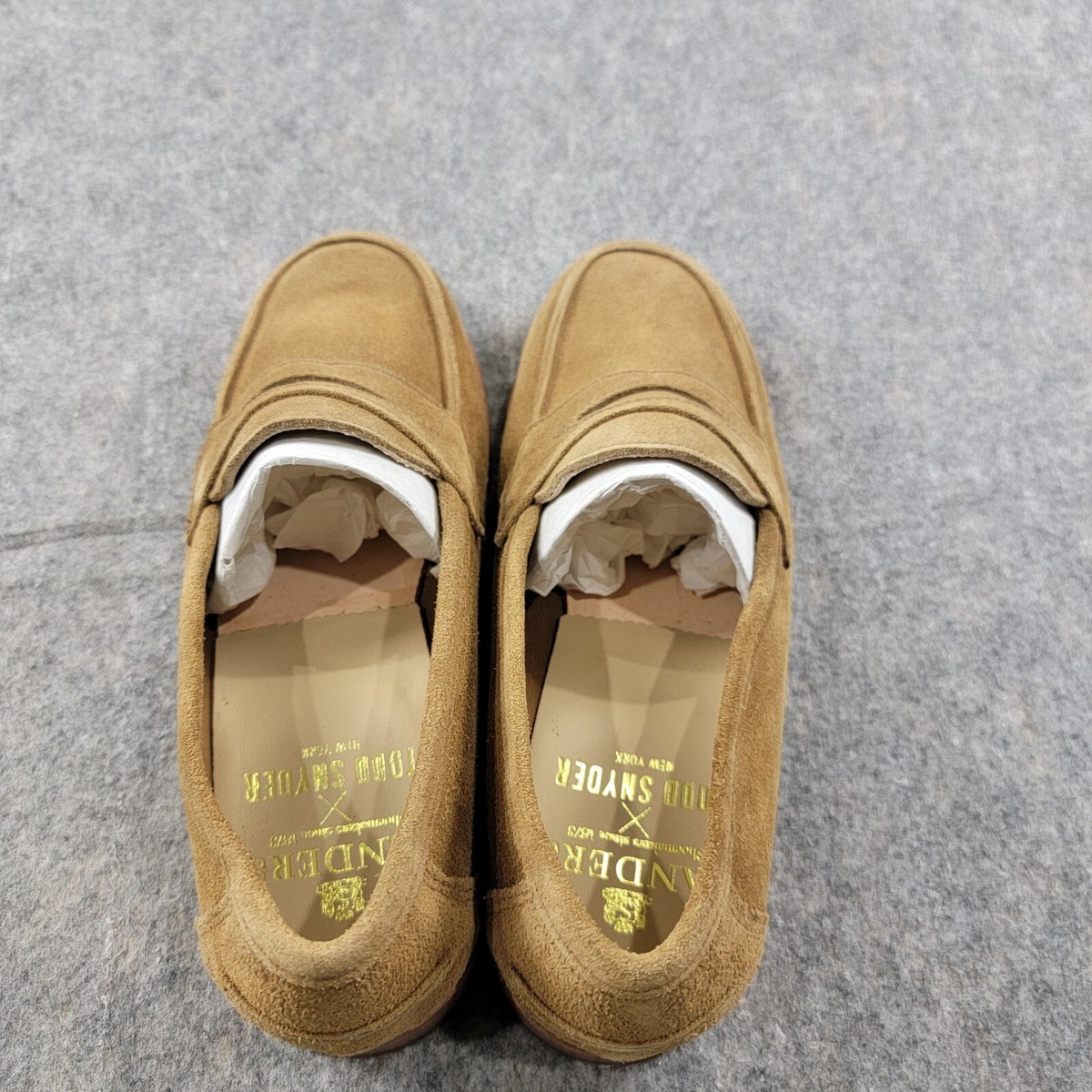 Todd Snyder x Sanders Edwin Suede Loafer size US 8.5 Tan 