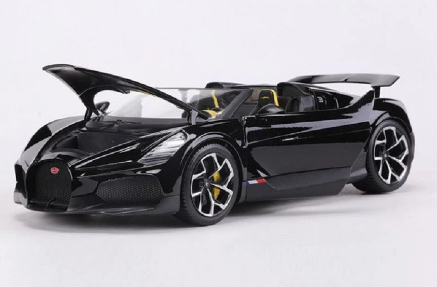 Bburago 1:18 Bugatti Mistral Diecast Model Racing Car Black NEW IN BOX - Image 3 of 4