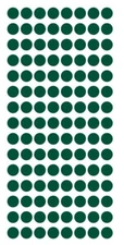1/4" Dark Green Dots Round Vinyl Color Code Inventory 1/4 Inch Dot Stickers