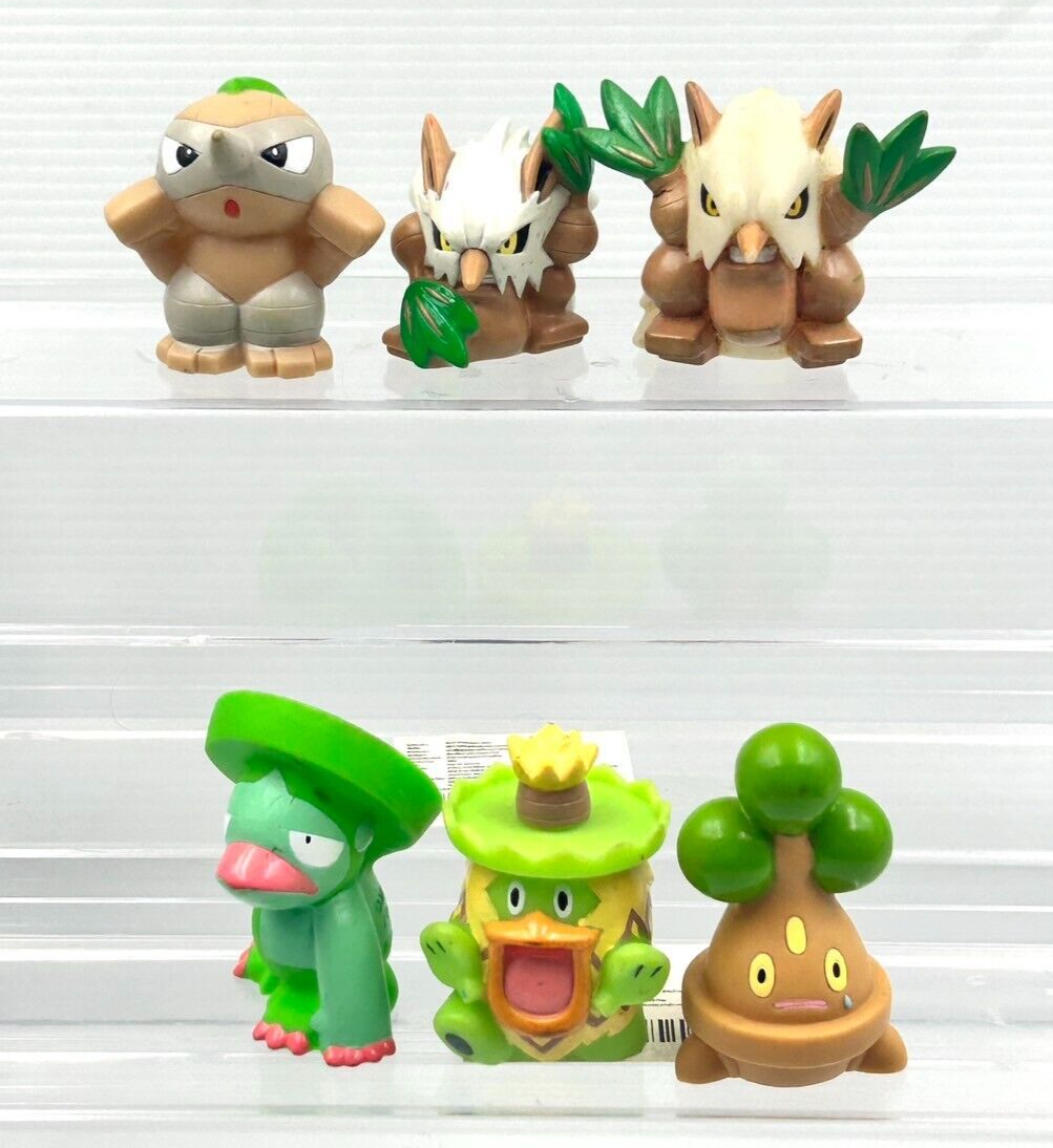 Japan BANDAI Pokemon Shiftry Ludicolo Nuzleaf Finger Puppet Figure