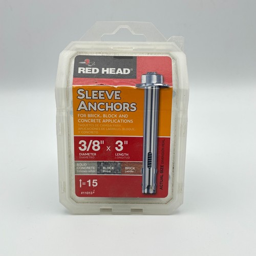 Red Head Sleeve Anchors brick, block & concrete 3/8" x 3" 11013