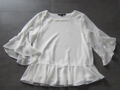 ~ zarte VERO MODA Bluse Tunika offwhite Gr. S ~