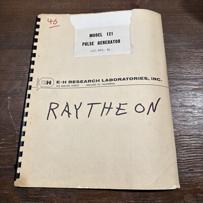 E-H Research Laboratories Model 121 Pulse Generator Manual