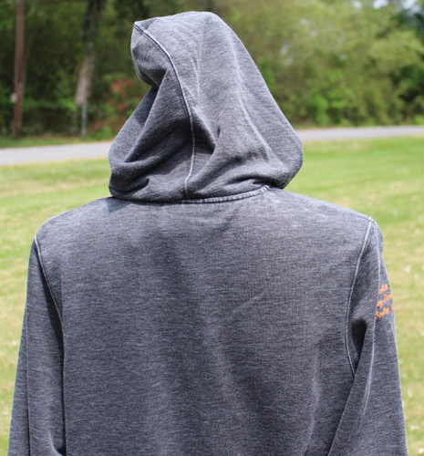 Boston MA Harley Davidson Women's Full Zip-Up Hoodie Distressed Gray NWT New $76 - Picture 4 of 16