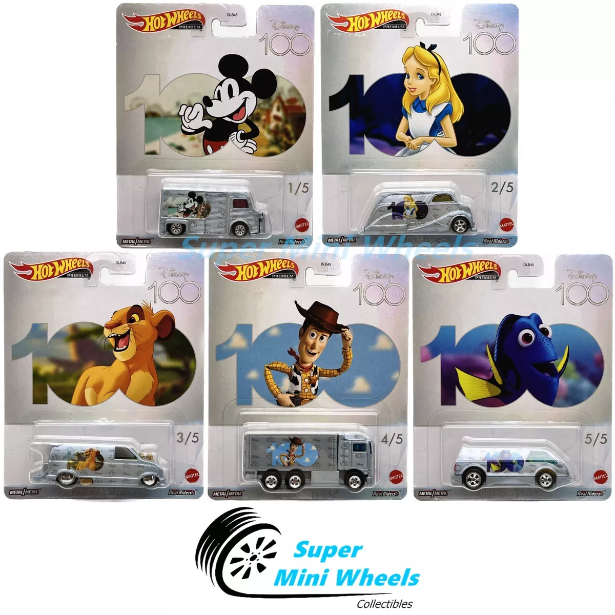 世界的に hotwheels ポップカルチャー1セットのみ 100th Disney