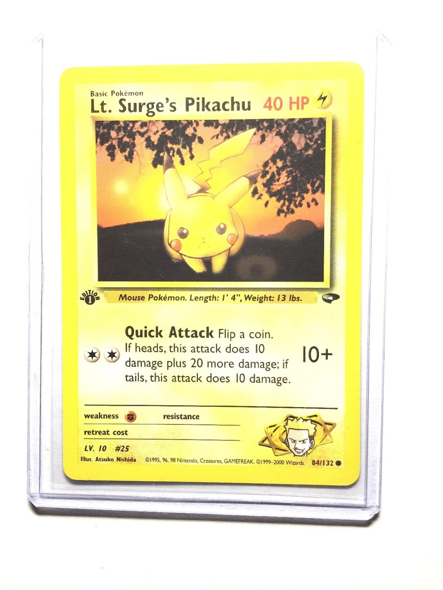 LT. SURGE'S PIKACHU - 1st Edition Gym Challenge - 84/132 - Common
