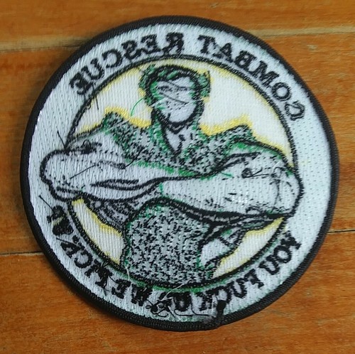 YOU F%#@ UP, WE PICK UP ~ Combat Rescue Jolly Green Giant ~ USAF Air Force PATCH - Foto 6 di 6