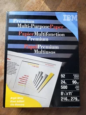 New IBM Premium Multi-Purpose Printer Paper 8 1/2" X 11" 500 Sheets Bright White