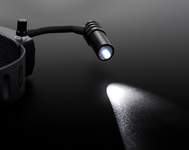 圖片 41 - Dental 5W LED Binocular Headlight Leather Headband+3.5X-420mm Magnifying Loupe