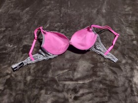 Victoria's Secret Sexy Little Things Gray Hot Pink Multiway Push-up Bra 34c 