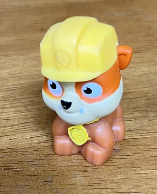 Paw Patrol Mighty Pups RUBBLE Bulldog Plastic Action Figure Spin Master - NICE
