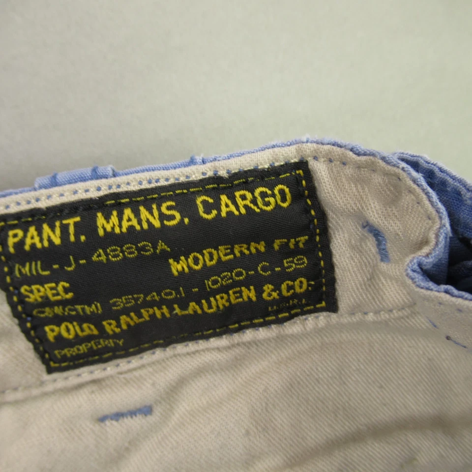 Брюки женские Polo Ralph Lauren 36X32 карманы карго прямые штанины синие - Изображение 3 из 4