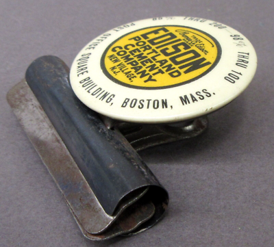 1908年製 Universal Portland Cement ビンテージ 1920's EDISON PORTLAND CEMENT New Village NJ celluloid large paper
