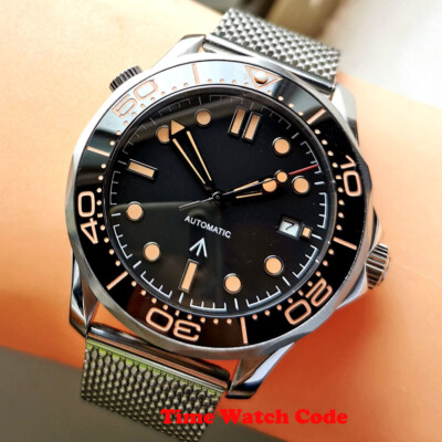 Tandorio 36mm Moda 20BAR Orologio Da Pilota Subacqueo Automatico Per Uomo Donna NH35/PT5000/Miyota8215 Movt Orologio Da Polso Con Zaffiro Verde Lume  1511 - Foto 11