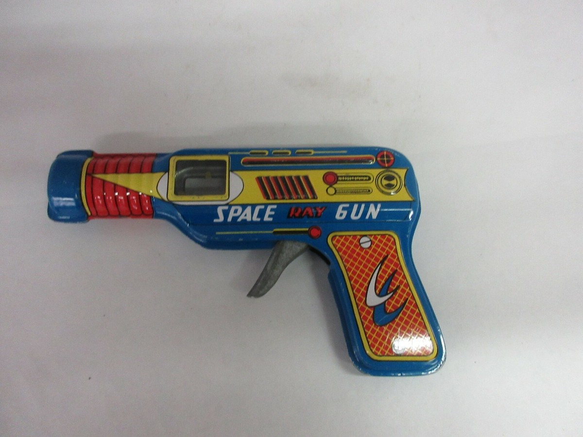 VINTAGE SPACE RAY TOY GUN WORKS TIN JAPAN 1-G | eBay