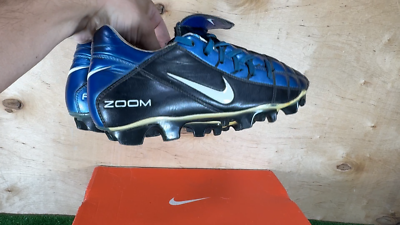 Nike AIR Zoom Total 90 FG Blue boots Cleats mens Football/Soccers