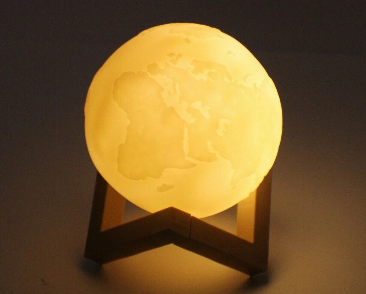 Earth Light 5.9 inch Glowing Earth Globe Light 3D Glowing Earth Lamp