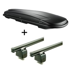 Dachbox VDPJUXT500 400Ltr + AURILIS PRO Dachträger für für Citroen Jumper ab 06