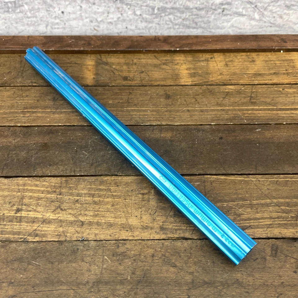 Tija de sillín BMX acanalada azul 22,2 mm NOS Old School BMX OG Post 12 pulgadas aleación años 80 70 Foto 4 de 4