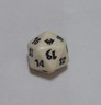 MTG d20 Spindown - Dark Ascension - White Marble / Black Print - DIE / DICE
