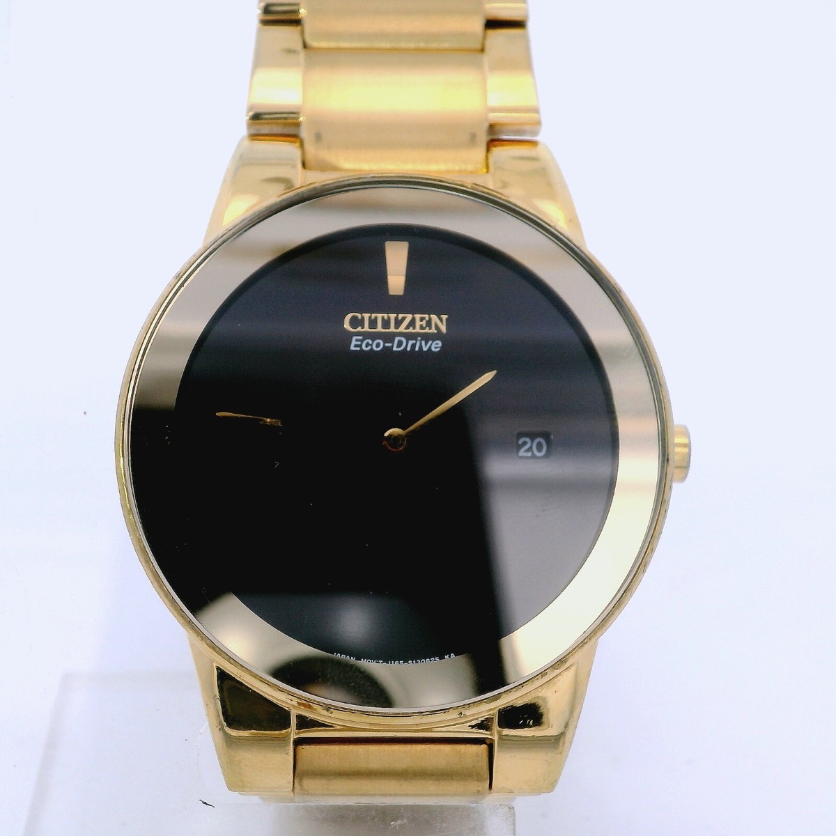 Men's Citizen AU1062-56E G Eco-Drive Axiom Gold-Tone Black Dial